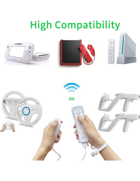 Control Remoto y Nunchuck NC para Wii/Wii U - Blanco
