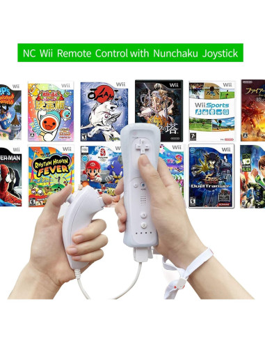 Control Remoto y Nunchuck NC para Wii/Wii U - Blanco