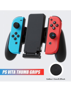 6 Empuñaduras de Pulgar Silicona Negra YEWANG para Controlador 2