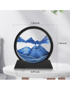 Pintura de Arena 3D KPNUWN 18 cm Azul Decoración Relajante 2