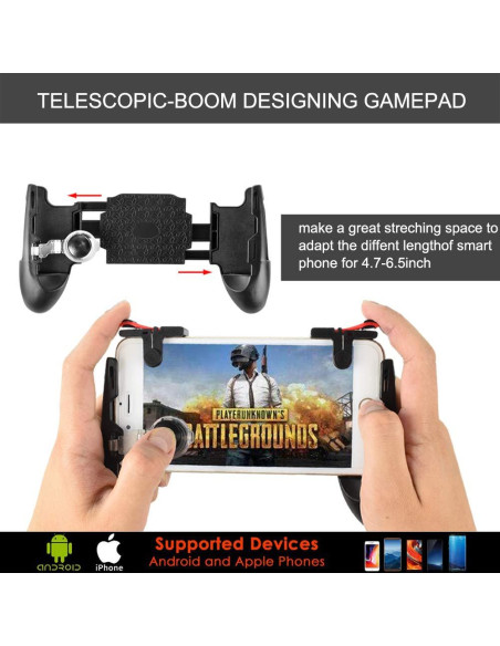 Controlador Móvil Newseego 3 en 1 para Juegos - Negro