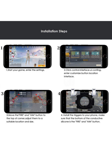 Controlador Móvil Newseego 3 en 1 para Juegos - Negro