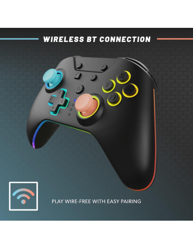 Controlador Pro Inalámbrico Hyperkin NuRival Armor 3 para Nintendo Switch