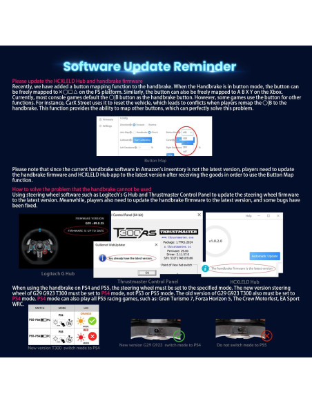 Freno de Mano Sim Racing HCXLELD para G29 G923 T300 PS4 PS5