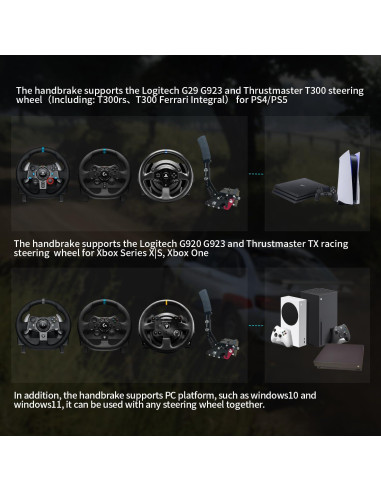 Freno de Mano Sim Racing HCXLELD para G29 G923 T300 PS4 PS5