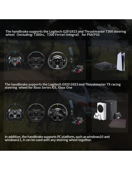 Freno de Mano Sim Racing HCXLELD para G29 G923 T300 PS4 PS5