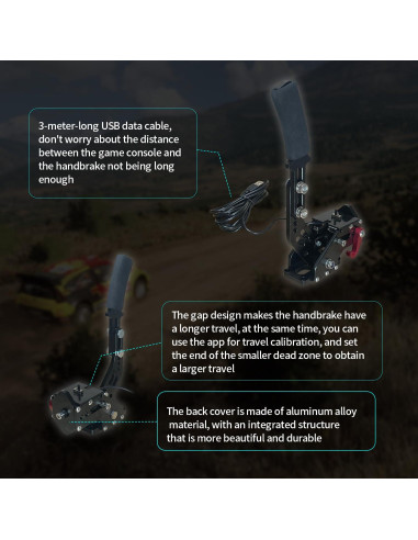 Freno de Mano Sim Racing HCXLELD para G29 G923 T300 PS4 PS5
