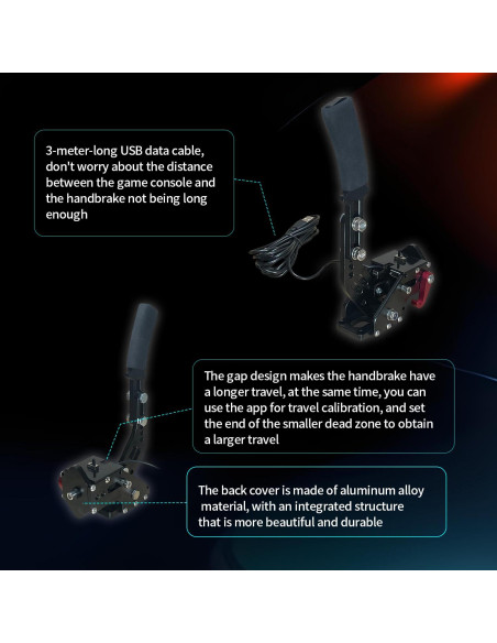 Freno de Mano USB HCXLELD para Simuladores de Carreras