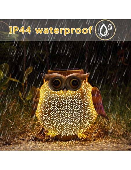 Paquete de 2 Linternas Solares Colgantes Búho - Metal IP44 Paquete de 2 Linternas Solares Colgantes Búho - Metal IP44