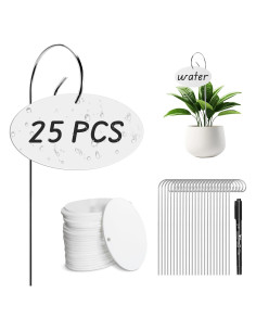 25 Etiquetas de Acrílico para Jardín Morledoa con Estacas