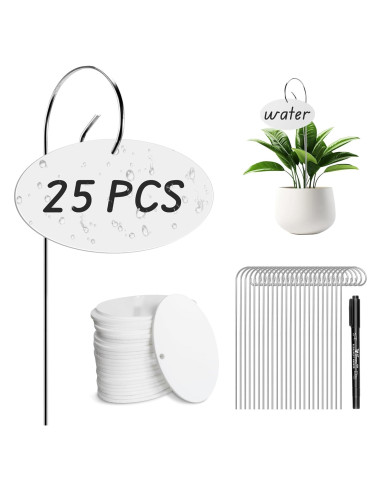 25 Etiquetas de Acrílico para Jardín Morledoa con Estacas