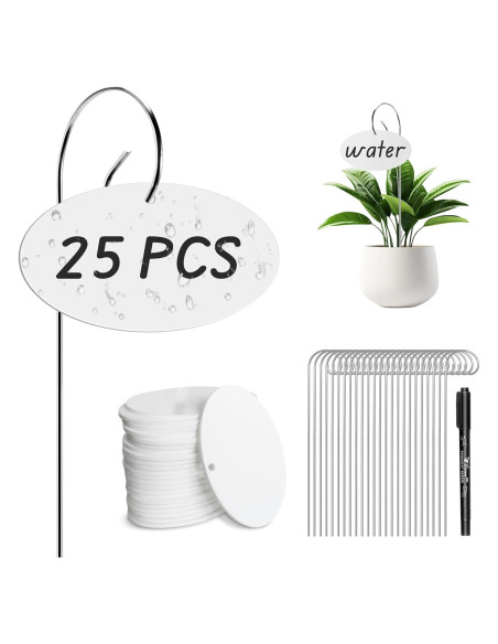 25 Etiquetas de Acrílico para Jardín Morledoa con Estacas