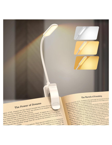 Luz de Libro LED Recargable Sotipevs YD-330 Blanca 3 Temperaturas