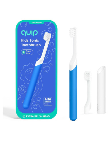 Cepillo de dientes eléctrico Quip para niños azul con temporizador