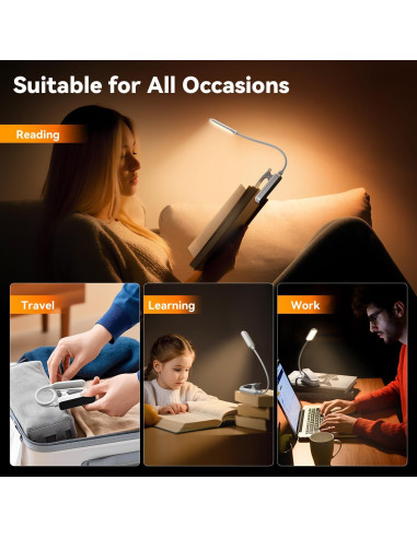 Luz de Libro LED Recargable Sotipevs YD-330 Blanca 3 Temperaturas