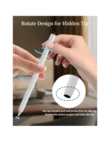 Lápiz Stylus 2-en-1 Accokids para Pantallas Táctiles - Negro/Blanco