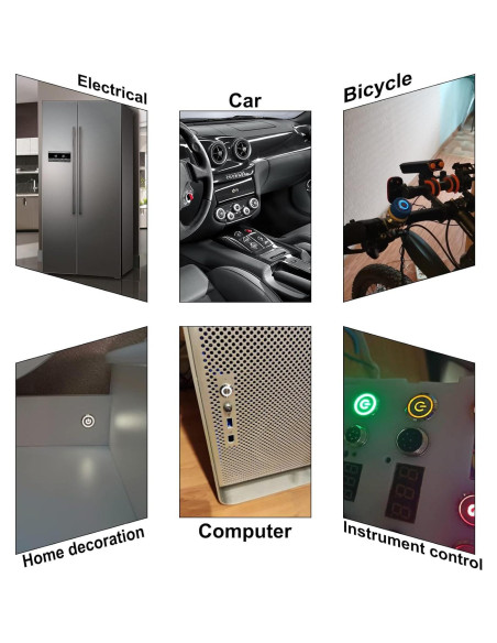 5 Interruptores de Botón Pulsador DMWD 12mm IP66 Negro 5 Interruptores de Botón Pulsador DMWD 12mm IP66 Negro