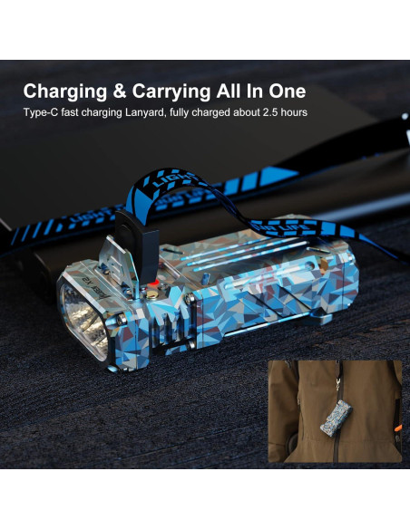 Linterna de Bolsillo WUBEN X2 1800 Lúmenes Recargable IP68