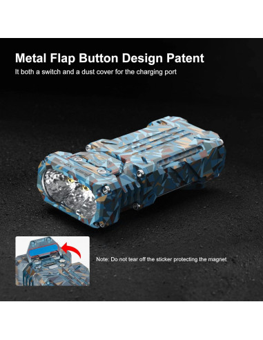 Linterna de Bolsillo WUBEN X2 1800 Lúmenes Recargable IP68