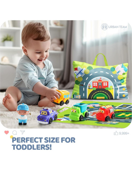 Juego de Coches de Juguete Bessome 12 PCS para Bebés 1-2 Años