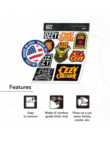 Calcomanía de Vinilo Ozzy Osbourne Desert Cactus 27.9x20.3cm