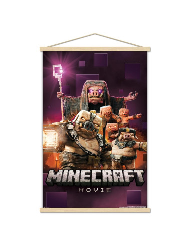 Póster de Pared Collage Cerdo A Minecraft Movie 86.4x56.8cm