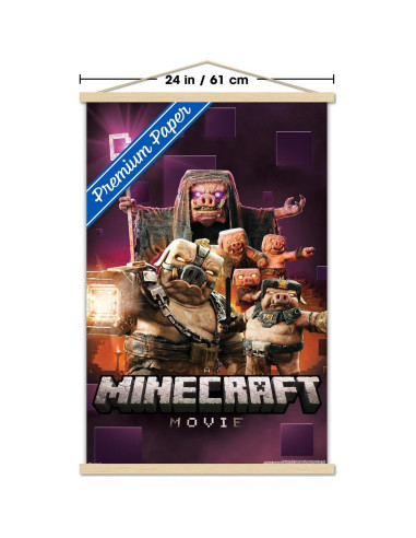 Póster de Pared Collage Cerdo A Minecraft Movie 86.4x56.8cm