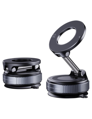 Soporte Magnético para Teléfono LnkXT - Ventosa Plegable, Negro