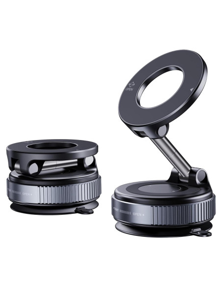 Soporte Magnético para Teléfono LnkXT - Ventosa Plegable, Negro