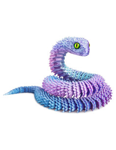 Serpiente Impresa en 3D ATESSON 75 cm Azul Fantasma Juguete