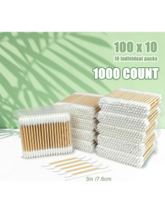 Hisopos de Algodón Doble Punta Garrelett - 1000 Unidades 2