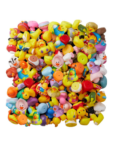 Paquete de 100 Patitos de Goma ValenLyra - Juguetes de Baño