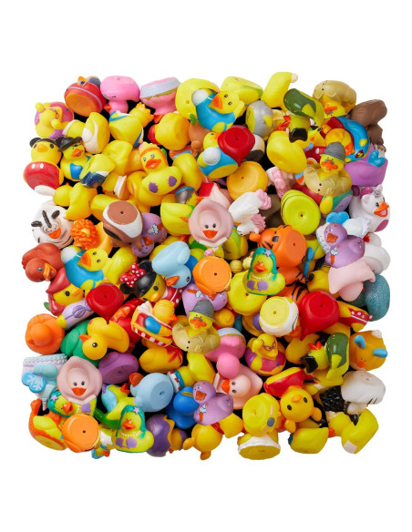 Paquete de 100 Patitos de Goma ValenLyra - Juguetes de Baño