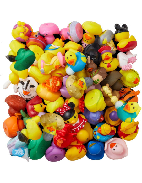 Paquete de 100 Patitos de Goma ValenLyra - Juguetes de Baño
