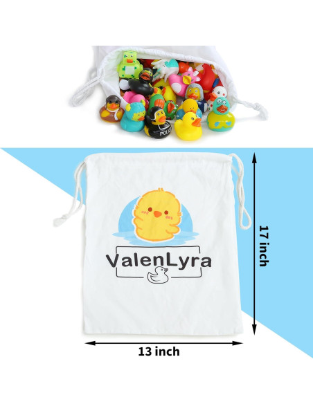 Paquete de 100 Patitos de Goma ValenLyra - Juguetes de Baño