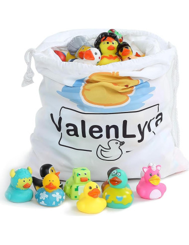 Paquete de 100 Patitos de Goma ValenLyra - Juguetes de Baño