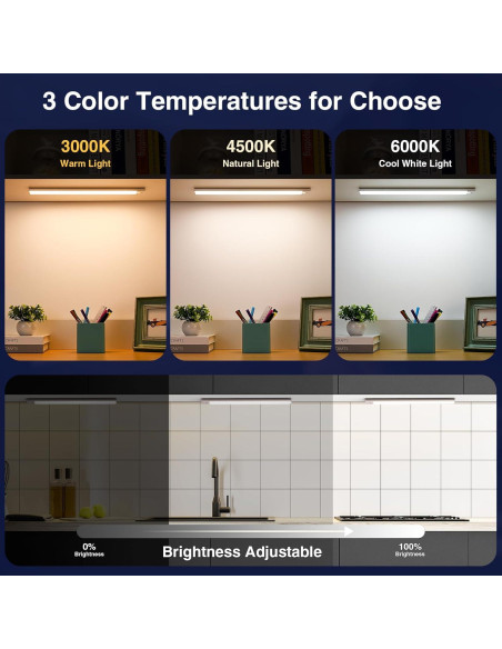 Iluminación Bajo Gabinete Onforu 34 LED Recargable 20.32cm Iluminación Bajo Gabinete Onforu 34 LED Recargable 20.32cm