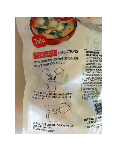 Sopa Miso Instantánea Miko 514.5g - 24 Porciones Tofu