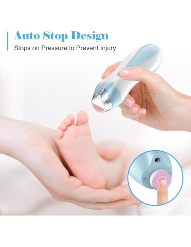 Afilador de Uñas Eléctrico Colarlemo 15 en 1 USB-C Azul