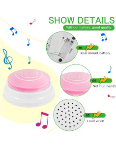 Botones de Sonido de Animales Syhood - 8 Pcs para Juegos 2