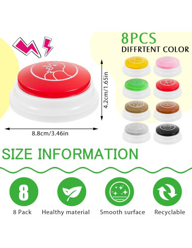 Botones de Sonido de Animales Syhood - 8 Pcs para Juegos