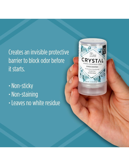 Deodorante Mineral Crystal en Barra 42.52g - Natural y Eficaz Deodorante Mineral Crystal en Barra 42.52g - Natural y Eficaz