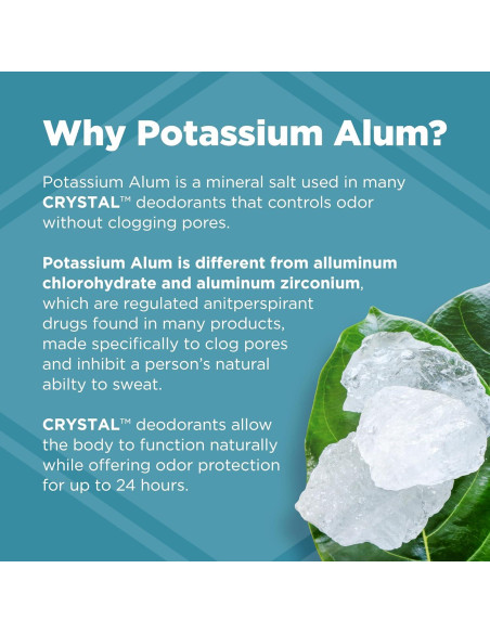 Deodorante Mineral Crystal en Barra 42.52g - Natural y Eficaz Deodorante Mineral Crystal en Barra 42.52g - Natural y Eficaz
