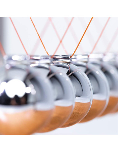 Péndulo de Newton CERROPI con 7 Bolas - Base de Haya, 50+ Segundos