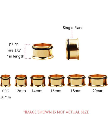 Kit de Estiramiento 24 Piezas TOPBRIGHT Tapers Acrílico y Acero