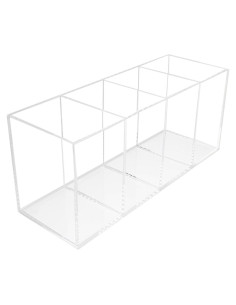 Soporte Organizador de Lápices Acrílico QPEY 4 Compartimentos