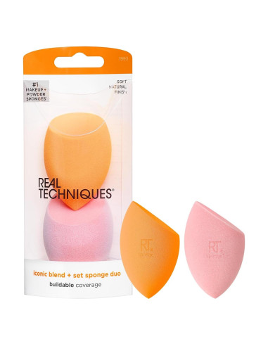 Duo de Esponjas de Maquillaje Real Techniques - Complección y Polvo