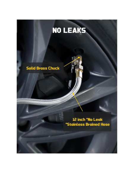 Medidor de Presión de Neumáticos AZUNO 100 PSI con Accesorios Medidor de Presión de Neumáticos AZUNO 100 PSI con Accesorios