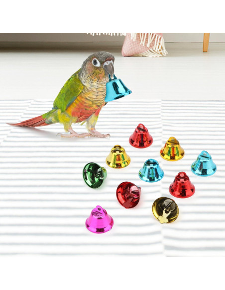Juguetes de Campana para Loro Hypeety 10 Piezas Coloridos