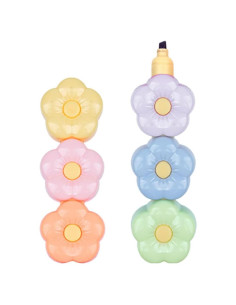 2 Sets de Marcadores Resaltadores DIYEAH Diseño Floral Colorido